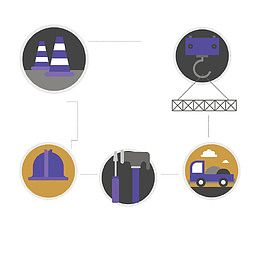 矢量交通运输模型示意图