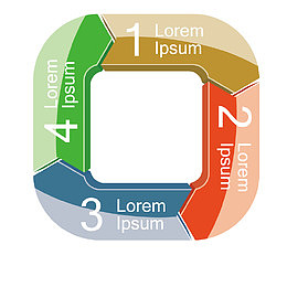 矢量商务环绕模型图示意图