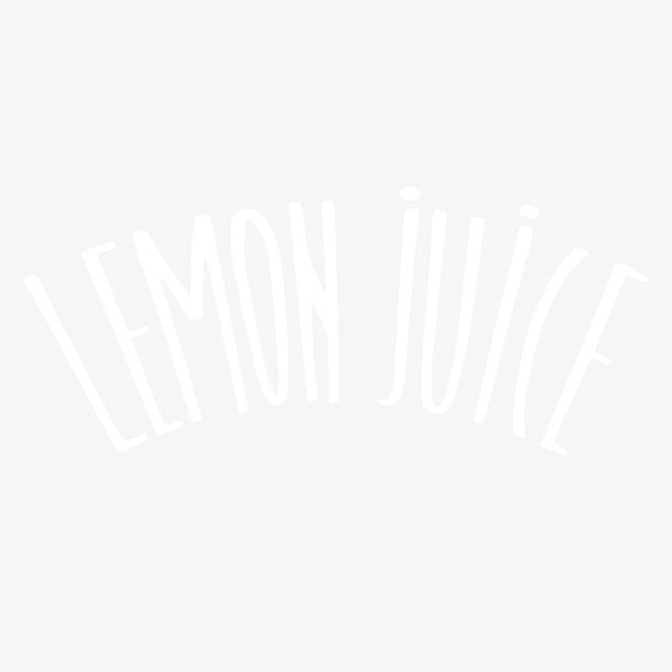 白色创意柠檬英文字体设计
