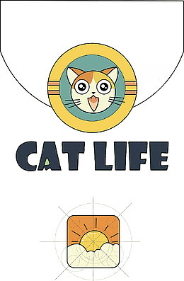 小猫宠物店logo图标