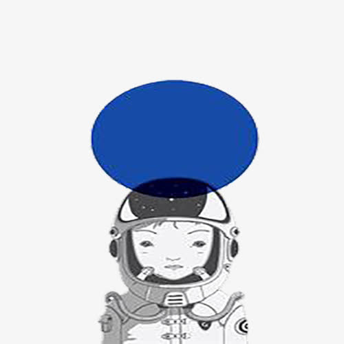 蓝色太空小人图片