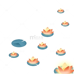荷花灯素材