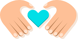 手捧爱心图案