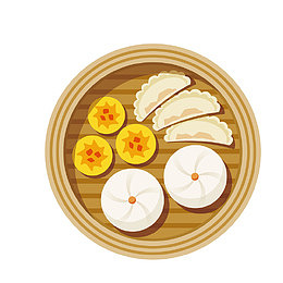蒸笼里的美食简图