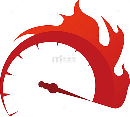 红色矢量仪表盘素材