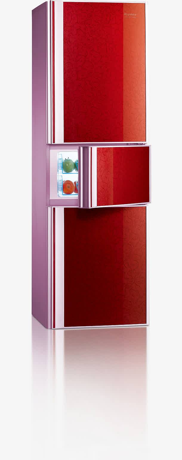 红色冰箱装饰元素