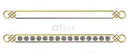金色金属质感纹理分隔符