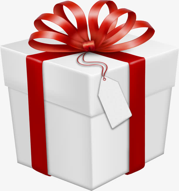 卡通白色礼物盒