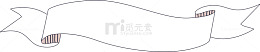 白色线条绸带