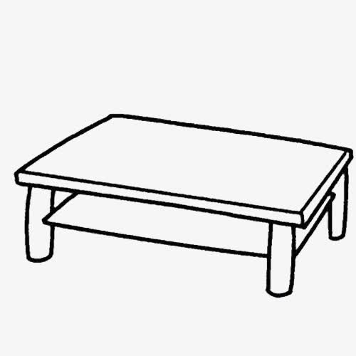 长方形桌子简笔画法图片