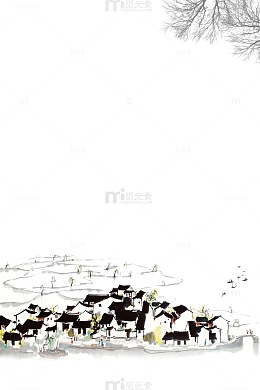 古代风景唯美水墨画
