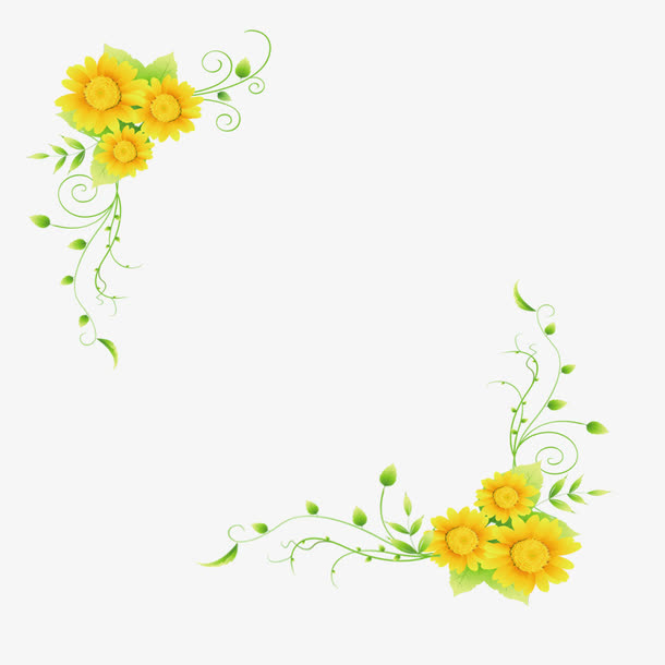 向日葵菜单花边