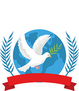 白色卡通和平鸽素材