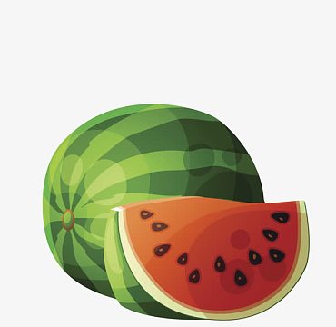 绿色新鲜食物生鲜西瓜卡通