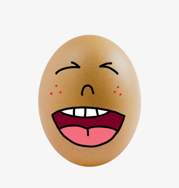 新鲜食物生鲜鸡蛋笑脸卡通