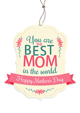 母亲节平面标签