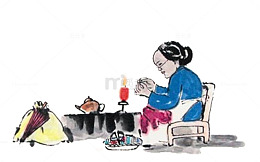 中国风游子吟孟郊插画