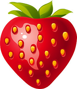 手绘红色草莓