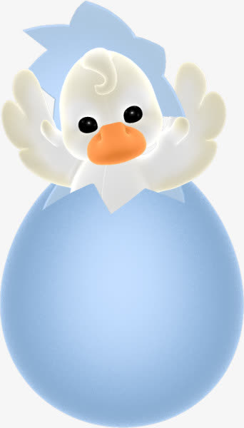 蓝色的鸭子动画片图片