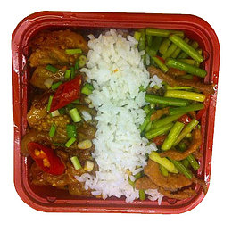 鱼香茄子快餐饭