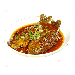 产品实物红烧鲫鱼