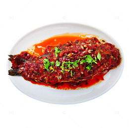 产品实物私房菜红烧鲫鱼