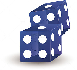 蓝色骰子块