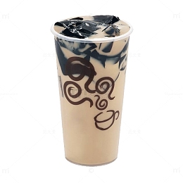 塑料杯仙草奶茶