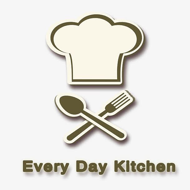 刀子叉子厨师帽厨房logo
