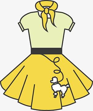 黄色卡通女装图