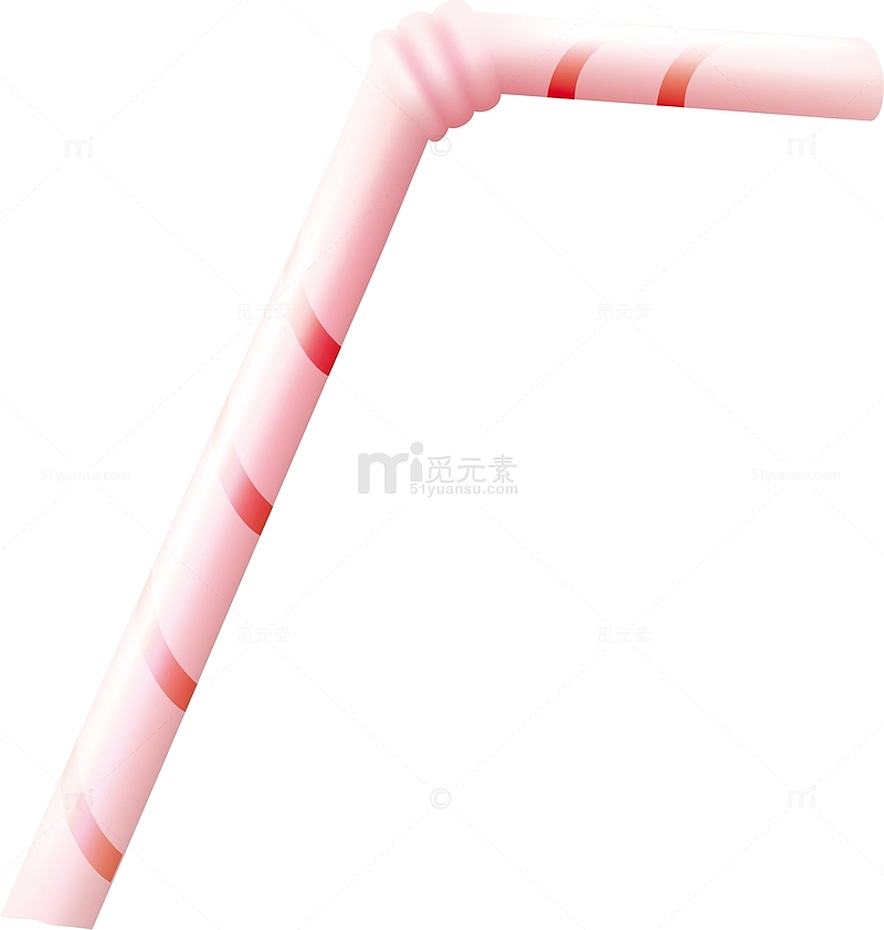 粉色卡通吸管