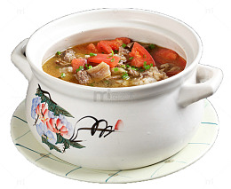 番茄炖牛腩大砂锅