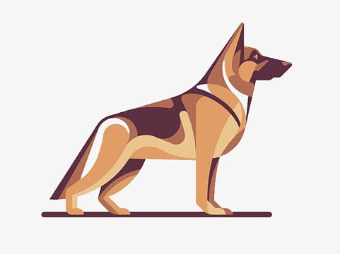 抽象狼狗免抠素材