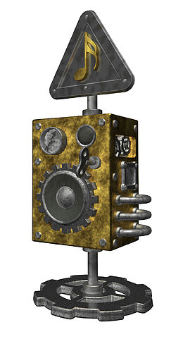 金属铆钉扬声器插画