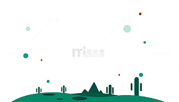 绿色简约草地边框纹理