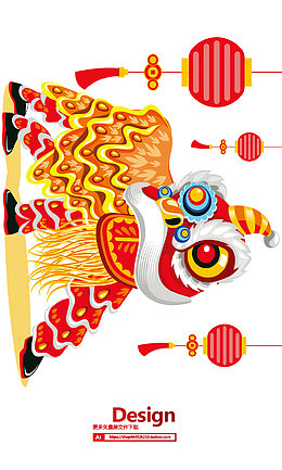 卡通传统舞龙舞狮PNg