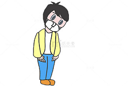 戴口罩的小男孩