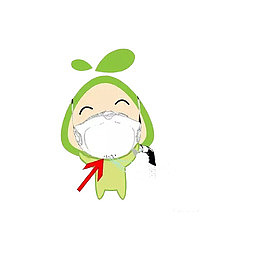 戴口罩的小孩