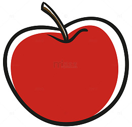 一个红色的苹果