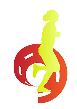 矢量卡通图案运动项目长跑