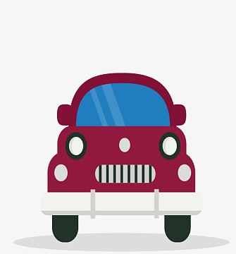 紫色卡通小汽车