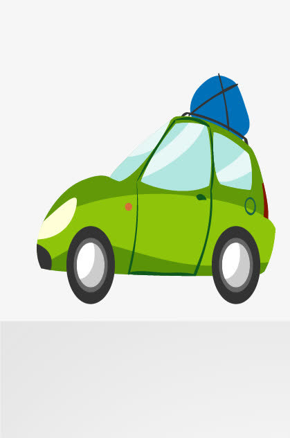 绿色卡通小汽车素材免费下载_觅元素