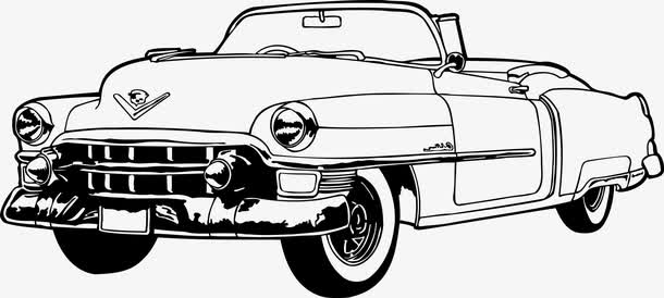 矢量手绘卡通小汽车