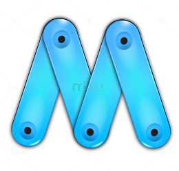 机械拼接英文字母Ｍ