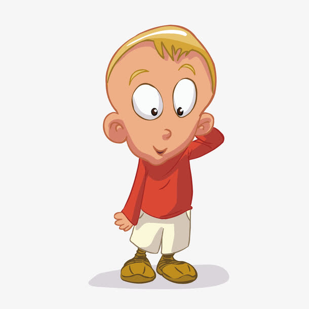 呆滞熊孩子黄发小男生