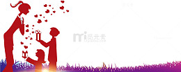 剪影风格教师节海报
