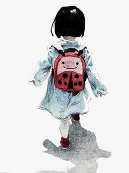 水彩小孩