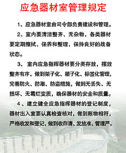 应急器材室管理规定免费素材下载
