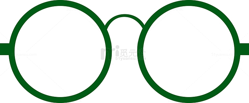 圆形绿色眼镜镜框