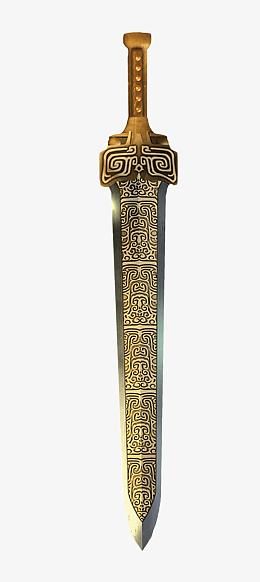 游戏升级装饰图案黄金古代剑